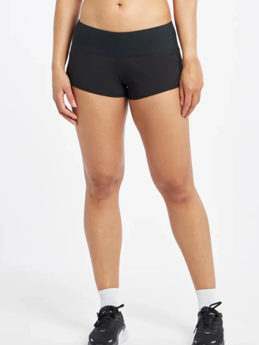 Oiselle Mac Roga Athletic Running Yoga Shorts Black Size 6